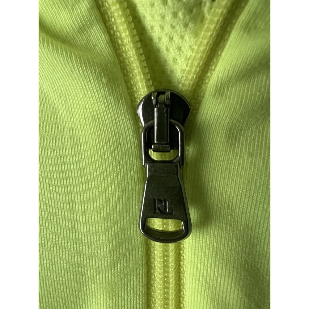 Ralph Lauren Polo Golf Mens M Neon Green Quarter Zip Performance Pullover PONY